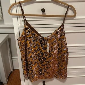 Anthropologie Velvet & Sequin Top